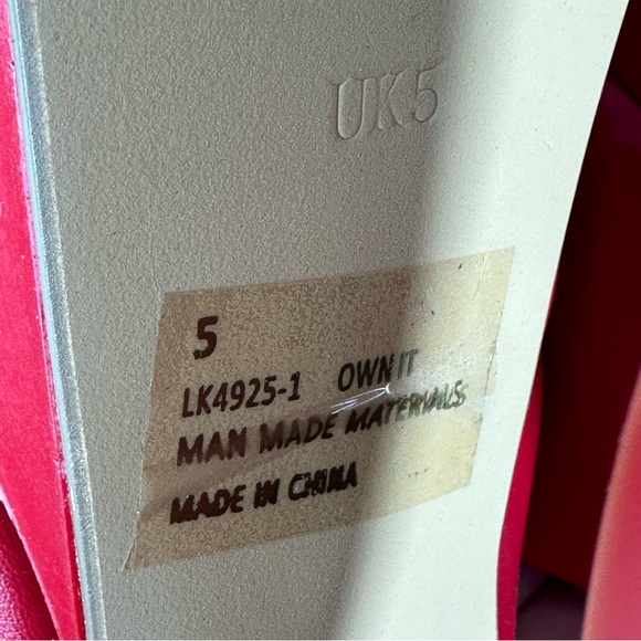 Ego 🧸 Red Funky Platform Heels Sz 5 - Picture 4 of 8